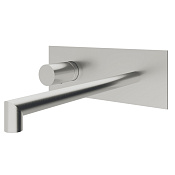 Treemme 28mm Смеситель для раковины встраиваемый, внешняя часть, излив 22см, цвет: нержавеющая сталь RWIT3BA9IS01