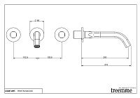 Treemme Appia Смеситель для раковины встраиваемый, внешняя часть, цвет: chrome RWIT3C52CC50