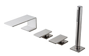 Treemme 5mm Смеситель на борт ванны на 4 отв., с ручным душем, внешняя часть, цвет:нержавеющая сталь IT2868IS5MZZ
