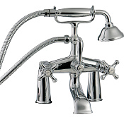 Treemme Old Italy Смеситель на борт ванны на 2 отверстия, с ручным душем, внешняя часть, цвет:chrome IT4407CCOIZZ