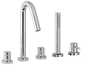 Treemme X-change Смеситель на борт ванны на 5 отверстий, с ручным душем, внешняя часть, цвет: chrome IT7206CCXRZZ