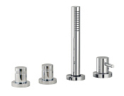 Treemme X-change Смеситель на борт ванны на 4 отверстия, с ручным душем, внешняя часть, цвет: chrome IT7270CCXRZZ