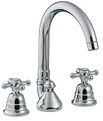 Treemme Old Italy Смеситель для раковины высокий на 3 отв., с д/к, длина излива 16см, цвет: chrome IT4416CCOIZZ