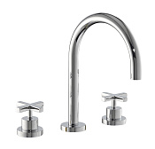 Treemme Line Смеситель для раковины высокий на 3 отверстия, с д/к, выс. излива 17,5см, цвет:chrome IT1016CCXVZZ