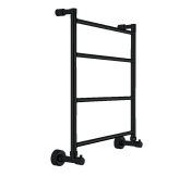 Margaroli Mini 3-482 Полотенцесушитель водяной для ГВС 53,5х65,9h (int 47) нижнее, цвет: matt black 34824704DB