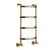 Margaroli Luna 432 Полотенцесушитель водяной для ГВС 42,5х71h (int 36) выгнутый, нижнее, цвет: gold 4323704GON