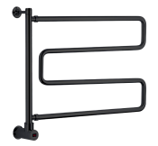 Margaroli Vento 500/SP Полотенцесушитель электрический поворот. 55,5х64h (57,5), цвет: matt black 500SPDBB