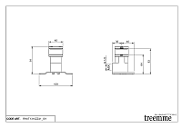 Treemme 22mm Встраиваемая часть напольного излива для раковины RWIT1310ZZ41
