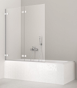 Radaway Arta PND I Шторка на ванну складная, прозрачная 8 мм, 130х150h см, цвет: хром глянцевый 210213-01L