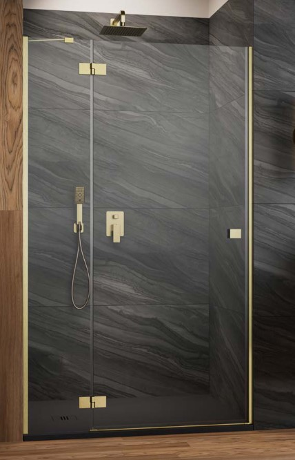 Radaway Essenza 8 DWJ Боковая стенка, прозрачная 8 мм, Easy Clean 33,7х200h см, цвет: black 10460337-54-01L