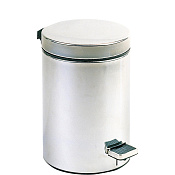 Nofer Ведро для мусора с педалью напольное, 12 литров, цвет: нержавеющая сталь 09100.12.S