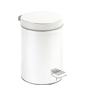 Nofer Ведро для мусора с педалью напольное, 12 литров, цвет: белый 09100.12.W