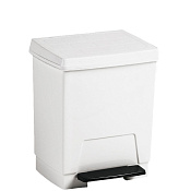 Nofer Ведро для мусора с педалью напольное, 8 литров, цвет: белый 14025.W