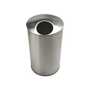 Nofer Ведро для мусора с крышкой напольное, 15 литров, цвет: нержавеющая сталь брашированная 14071.15.S