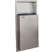 Nofer Ведро для мусора встраиваемое в стену, 23 литра, цвет: нержавеющая сталь 14102.S