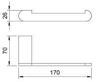 Nofer Capri Держатель запасных рулонов, подвесной, цвет: золото брашированное 16229.G