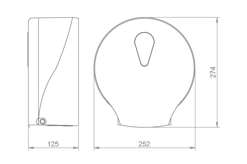 Nofer Держатель туалетной бумаги для общественных мест, подвесной, цвет: черный матовый 05004.N