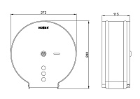 Nofer Держатель туалетной бумаги для общественных мест, подвесной, цвет: черный брашированный 05006.XL.N