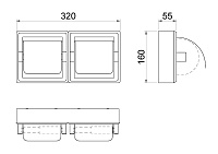 Nofer Держатель туалетной бумаги с крышкой, подвесной, цвет: хром 05008.B