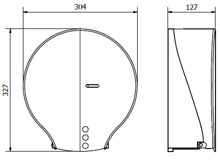 Nofer Держатель туалетной бумаги для общественных мест, подвесной, цвет: белый 05047.W