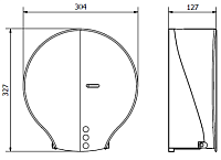 Nofer Держатель туалетной бумаги для общественных мест, подвесной, цвет: белый 05047.W