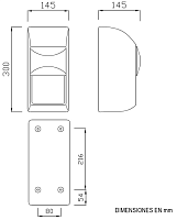 Nofer Держатель туалетной бумаги для общественных мест, подвесной, цвет: белый 05099.W