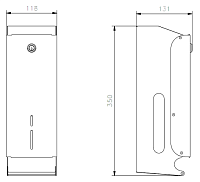 Nofer Держатель туалетной бумаги для общественных мест, подвесной, цвет: белый 05102.W