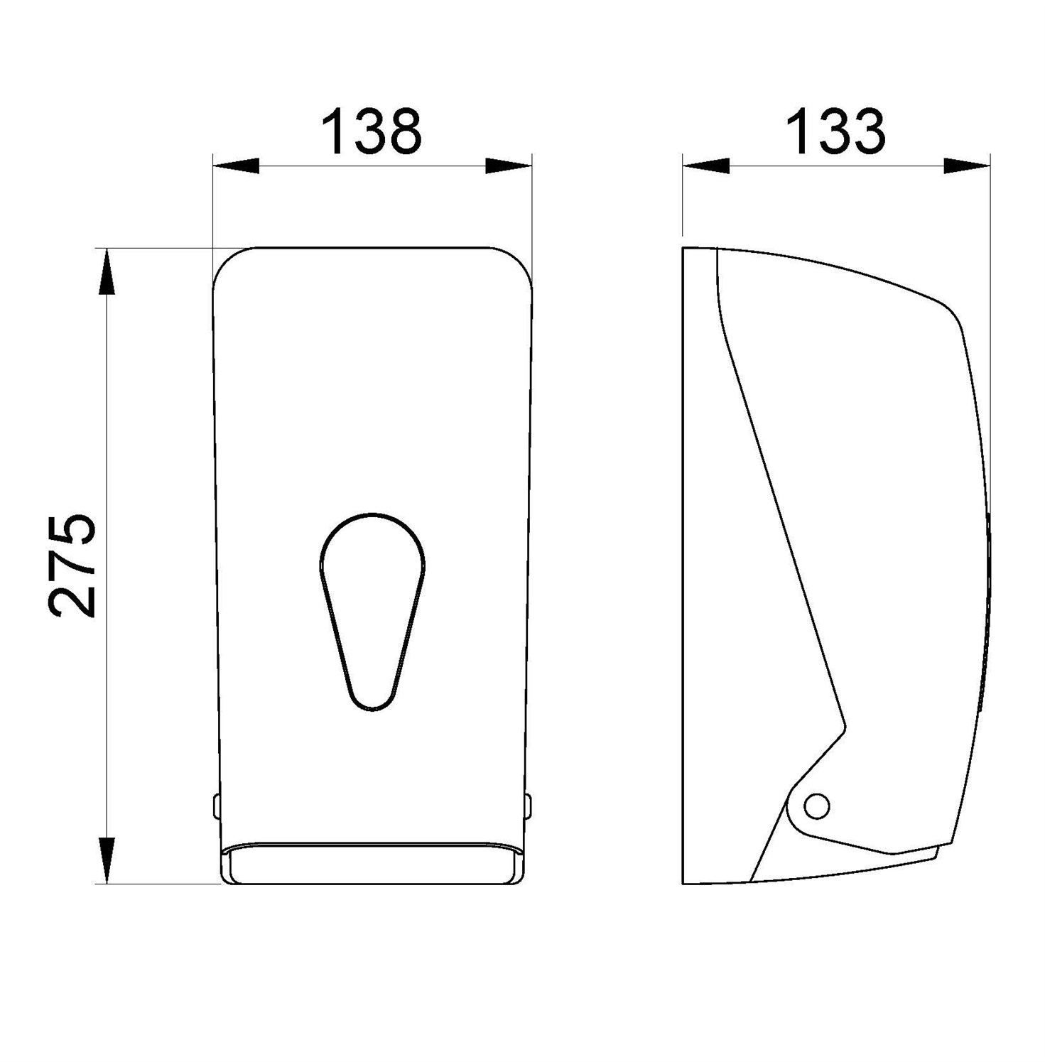 Nofer Держатель туалетной бумаги для общественных мест, подвесной, цвет: белый 05118.W