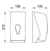 Nofer Держатель туалетной бумаги для общественных мест, подвесной, цвет: белый 05118.W