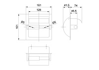 Nofer Держатель туалетной бумаги с крышкой, встраиваемый в стену, цвет: хром 05203.B