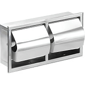 Nofer Держатель туалетной бумаги с крышкой, встраиваемый в стену, цвет: хром 05206.B