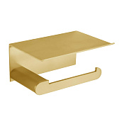 Nofer Capri Держатель туалетной бумаги с полочкой, подвесной, цвет: золото брашированное 16228.G