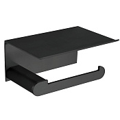 Nofer Capri Держатель туалетной бумаги с полочкой, подвесной, цвет: черный матовый 16228.N