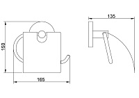 Nofer Monaco Держатель туалетной бумаги с крышкой, подвесной, цвет: хром 16374.B