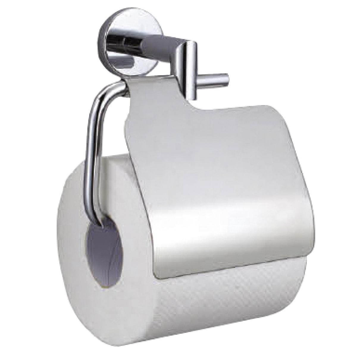 Nofer Line Держатель туалетной бумаги с крышкой, подвесной, цвет: хром 16500.B