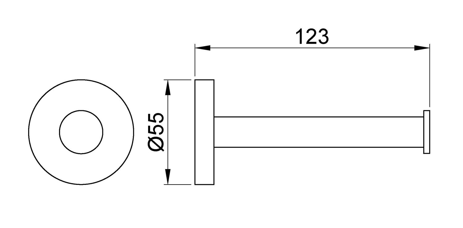 Nofer Niza Держатель туалетной бумаги открытый, подвесной, цвет: хром 16862.B