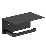 Nofer Verona Держатель туалетной бумаги с полочкой, подвесной, цвет: черный матовый 16876.N