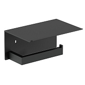 Nofer Corinto Держатель туалетной бумаги с полочкой, подвесной, цвет: черный матовый 16878.N