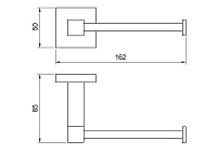 Nofer Barcelona Держатель туалетной бумаги открытый, подвесной, цвет: хром 16900.B