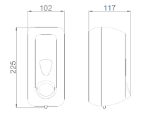 Nofer Дозатор для жидкого мыла, подвесной, цвет: черный матовый 03011.N