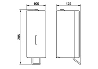 Nofer Дозатор для жидкого мыла, подвесной, цвет: нержавеющая сталь 03014.S