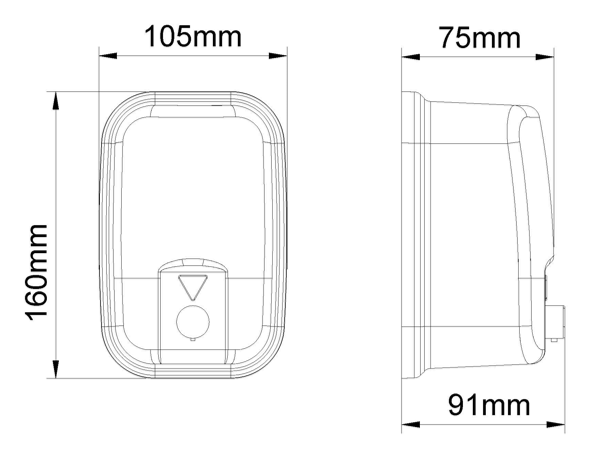 Nofer Дозатор для жидкого мыла, подвесной, цвет: нержавеющая сталь брашированная 03022.S