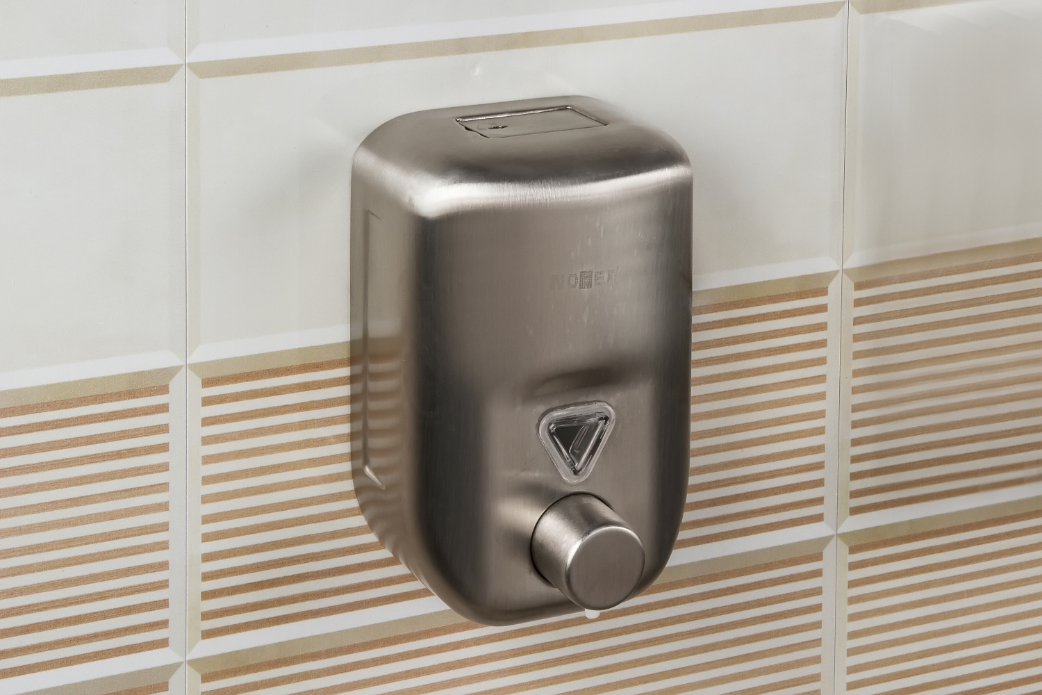 Nofer Дозатор для жидкого мыла, подвесной, цвет: нержавеющая сталь брашированная 03022.S