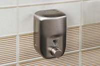 Nofer Дозатор для жидкого мыла, подвесной, цвет: нержавеющая сталь брашированная 03022.S