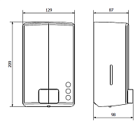 Nofer Дозатор для жидкого мыла, подвесной, цвет: белый 03043.W