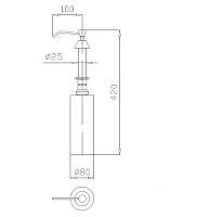 Nofer Дозатор для жидкого мыла, встраиваемый, цвет: хром 03101.B