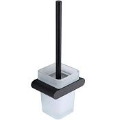 Nofer Capri Ершик для унитаза подвесной со стеклянной колбой, цвет: черный матовый 16227.N