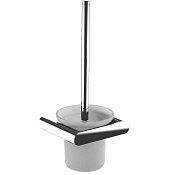 Nofer Verona Ершик для унитаза подвесной со стеклянной колбой, цвет: хром 16877.B