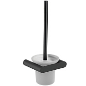 Nofer Verona Ершик для унитаза подвесной со стеклянной колбой, цвет: черный матовый 16877.N