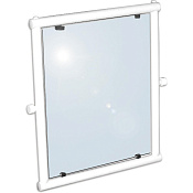 Nofer Зеркало подвесное 57x63h см, с регулировкой угла наклона, цвет: белый 08025.W